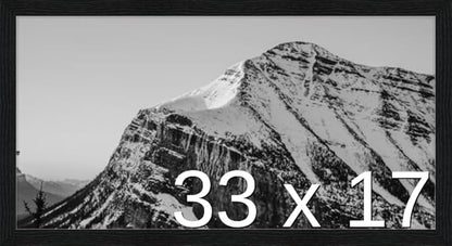 Frame It Easy 33 x 17 Black Grain Wood Frame by FrameItEasy