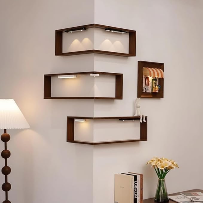 ABOUTYES Illuminated Corner Shelf - Image 4