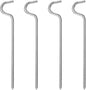 4 Pcs Curtain Rod Support, Single Curtain Rod Bracket Metal Center Hook Hanger without Screws