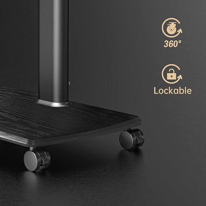 FITUEYES Swivel Rolling TV Stand, Height Adjustable Mobile TV Cart - Image 7