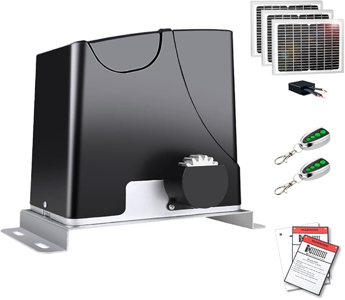 TOPENS DK1000S Solar Sliding Gate Opener Rack Drive Automatic Gate Motor by TOPENS