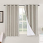 H.VERSAILTEX Linen Blackout Curtains 54 Inches Long 100% Absolutely Blackout by HVERSAILTEX