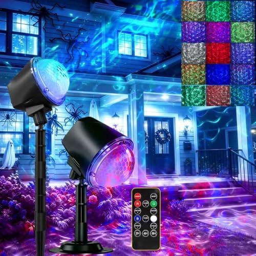 Christmas Ocean Wave Projector Light Outdoor，Halloween Water Effect Lamp