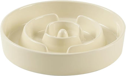 Ceramic 1.2 Cup Slow Feeder Dog Bowl by Havniva