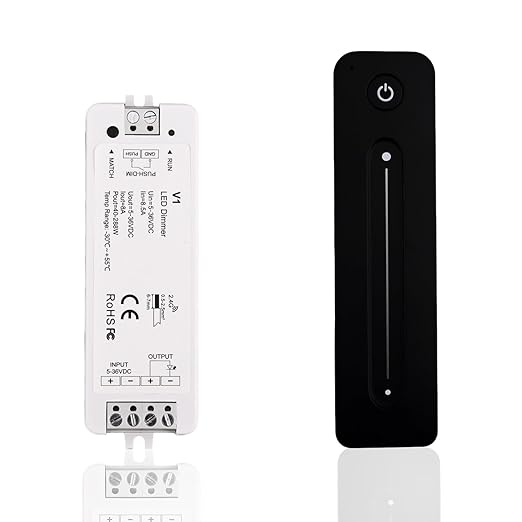 Dimmer Switch with Remote Magnetic Wall-Mounted RF Wireless Control Sensitive by TUNICHX
