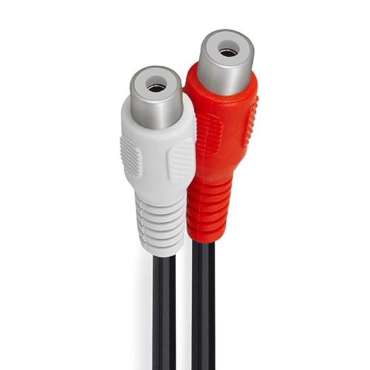 Cmple - One RCA Mono Male to Two RCA Stereo Female Y-Cable, Plug to 2 x Jack - Image 2