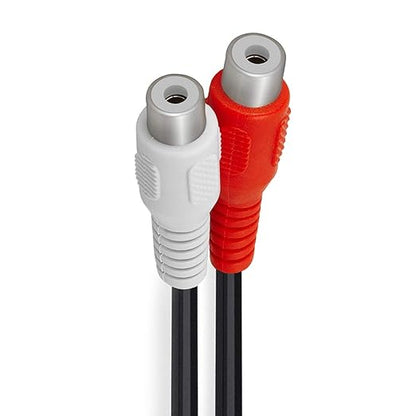 Cmple - One RCA Mono Male to Two RCA Stereo Female Y-Cable, Plug to 2 x Jack - Image 2