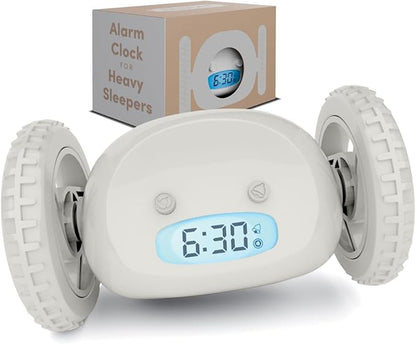 CLOCKY Extra Loud Alarm Clock for Heavy Sleepers on Wheels Rolls Runs Away by Clocky