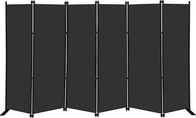 MAYOLIAH 6 Panel Folding Privacy Screen 9ft Wide, 6ft Tall Partition Room by MayoliahHome
