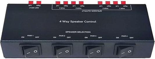 SENWIKATIN 4 Zone Speaker Selector, Passive 200W Distribution Box Control 4 by SENWIKATIN