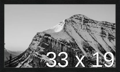 Frame It Easy 33 x 19 Black Grain Wood Frame by FrameItEasy