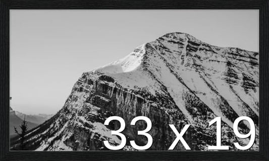 Frame It Easy 33 x 19 Black Grain Wood Frame by FrameItEasy