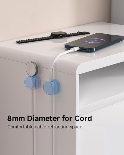9 Pack Cord Organizer, Spring Cable Management, Adhesive Cute Cable Holder Clips - Image 5