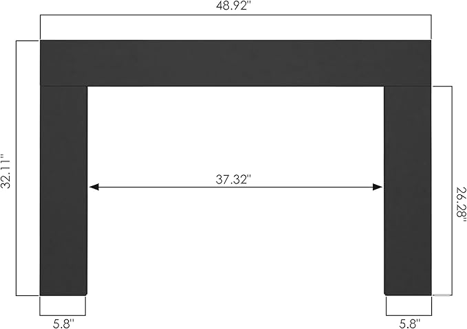 Trim Kit for 40" W x 27.5" H Electric Fireplace Inserts - Image 3