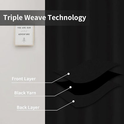 Easy-Going Blackout Curtains for Bedroom, Solid Thermal Insulated Grommet and - Image 3