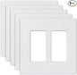 ELEGRP 2-Gang Screwless Decorative Wall Plates, Mid-Size 4.88" height x 4.94" by ELEGRP%7CELEGROUP