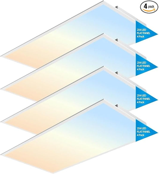 2x4 FT LED Light Flat Panel, 5 CCT 3K | 3.5k | 4K | 5K | 6.5K, Dimmable by LEDENERGYPLUS