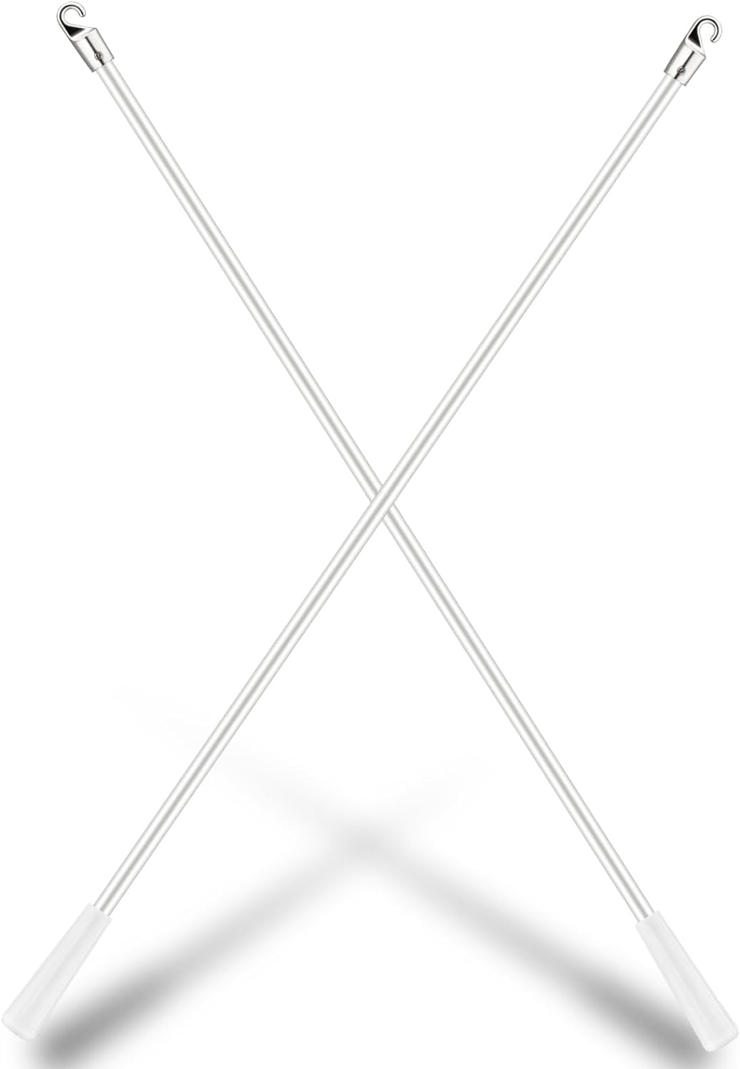 JUYO VONSAN Blinds Wand Fiberglass Vertical Blinds Replacement Parts with Hook Extra Long Blind Tilt Wand (2, 60 Inch in Length)