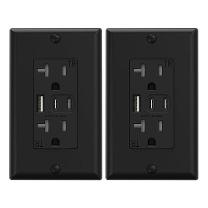 ELEGRP USB Outlets, 20 Amp Wall Outlet by ELEGRP%7CELEGROUP