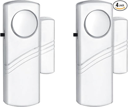 Security Door Window Alarm, 90DB Wireless Sensor Door Window Burglar Alarm by PLOJOP