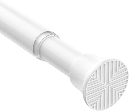 Spring Tension Curtain Rod 32-76 inch, White | Adjustable Expandable Tension Curtain Rod No Drilling, Tension rods for Window Doorway Kitchen Curtain