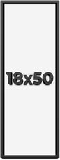 18x50 Shadow Box Frame Black | 1 Inch Deep Solid Wood Shadowbox Display Frame | by CustomPictureFrames