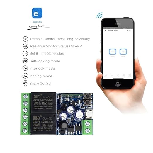 Ewelink WiFi Wireless Smart Relay Module USB DC 5v/12v/24v/48v 2 Channel Switch - Image 8