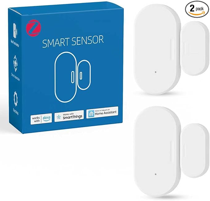 Zigbee Door Sensor 2 Pack, Mini Smart Door Sensor, Home Automation, Kid Safety by GRSICODirect