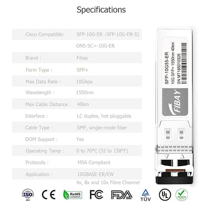 OPSTRAN 10GBASE-ER SFP+ Optical Transceiver Module Compatible - Image 2