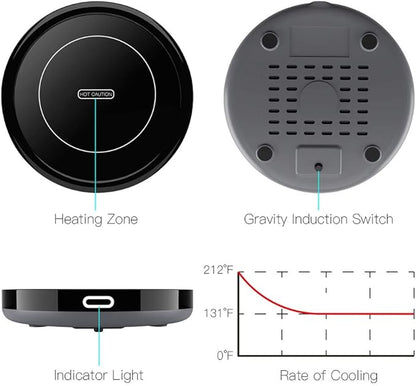Smart Coffee Warmer, BESTINNKITS Auto On/Off Gravity-Induction Mug Warmer - Image 2