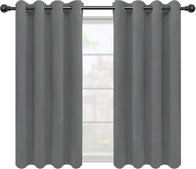 Easy-Going Blackout Curtains for Bedroom, Solid Thermal Insulated Grommet and by Easy-Going
