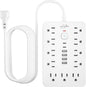 JouleLoom 20 FT Flat Plug Surge Protector Power Strip, 11 Multiple AC Outlets by JouleLoom