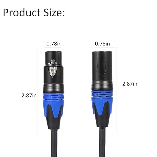 Seefeful XLR Splitter Cable, 1 XLR Female to 2 Male Patch Y Cable Balanced - Image 2