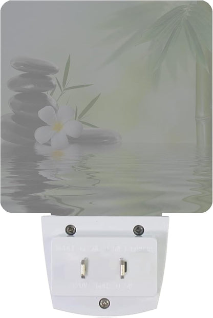 Smoaffly Zen Stones Bamboo Tree Jasmine Flower Spa Night Light Plug-in LED - Image 3