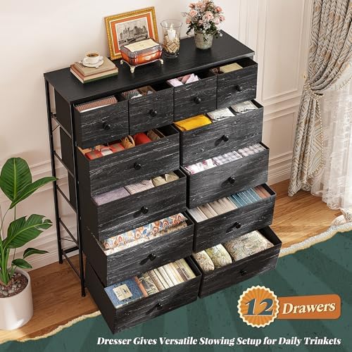 romorgniz dresser for bedroom, tall vertical storage cabinet,12, close-up detail