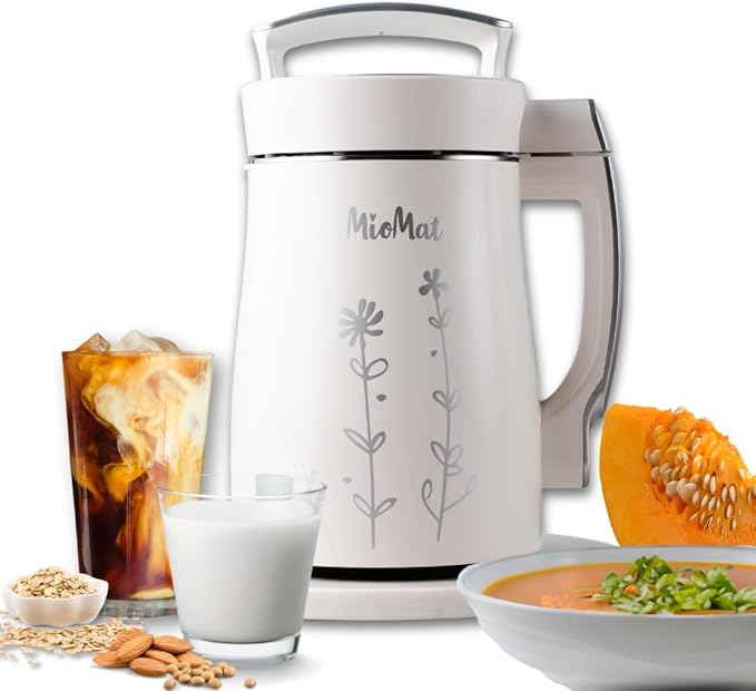MioMat 8in1 Plant Based Milk Maker | Make 40oz of Natural Almond Milk, Soy Milk by MioMat
