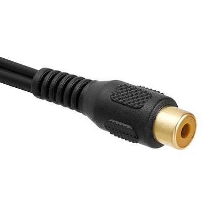 Cmple - 2 RCA Male to 1 RCA Female Stereo Audio Y-Cable, Plugs to Jack - Image 5