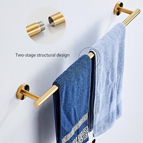 brushed gold bathroom hardware set 5 piece with, side view