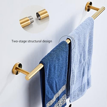 brushed gold bathroom hardware set 5 piece with, side view