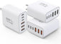 3 Pack 65W GaN Type C Wall Charger Block, 6-Port Fast Charging Block, PD USB C by Kruidvat