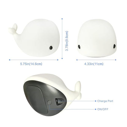 LEDHOLYT Night Light for Kids, Cute Silicone Nursery Dolphin Lamp for Baby and - Image 7