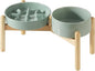 Ceramic 1.2 Cup Raised Slow Feeder Dog Bowl Set, Elevated 6.1inch Bowl and by Havniva
