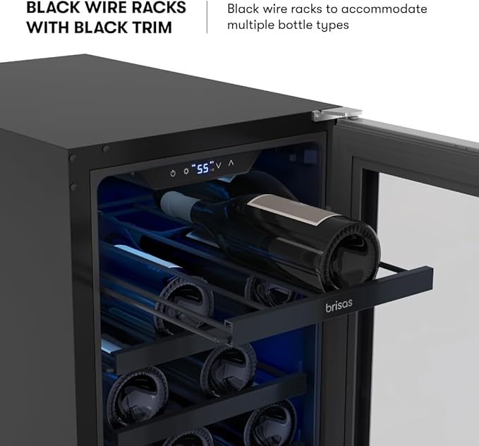 Zephyr Brisas 15 Inch Slim Wine Fridge Single Zone Under Counter - Image 5