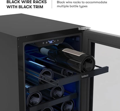 Zephyr Brisas 15 Inch Slim Wine Fridge Single Zone Under Counter - Image 5