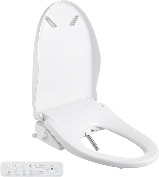 Smart Bidet Toilet Seat with Remote, Adjustable Heated Seat&Air Dryer, Endless by ANNWA