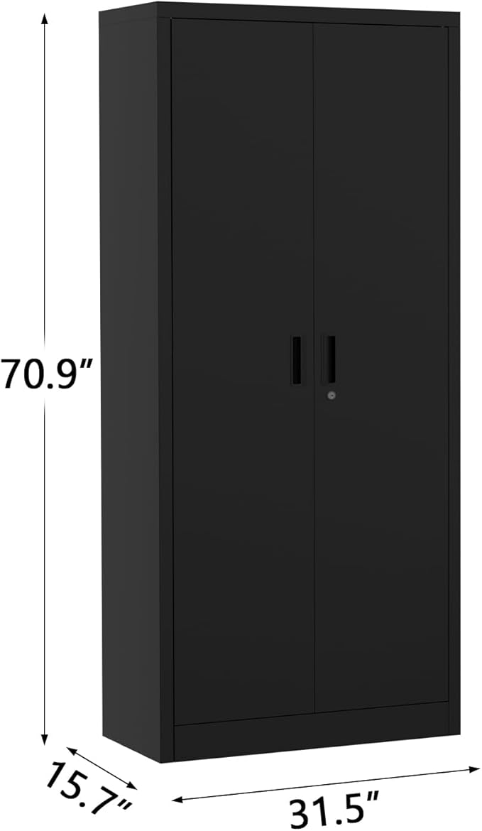 GarveeHome 71 in Tall Metal Storage Cabinet - Image 2