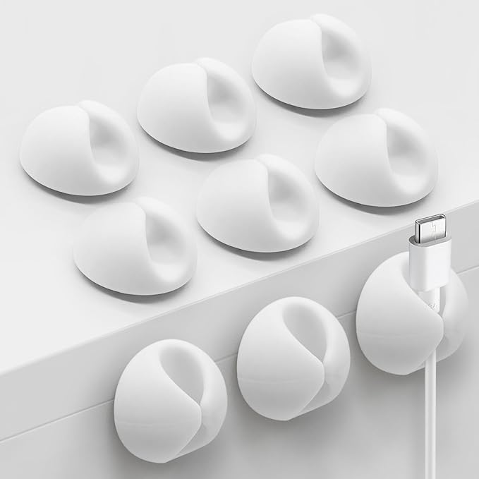 SmiLife Cable Clips, Cord Holder, Adhesive Cord Clips, Wire Holder by MYKURS