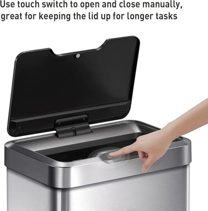 EKO Mirage-T 50 Liter / 13.2 Gallon Touchless Rectangular Motion Sensor Trash - Image 2