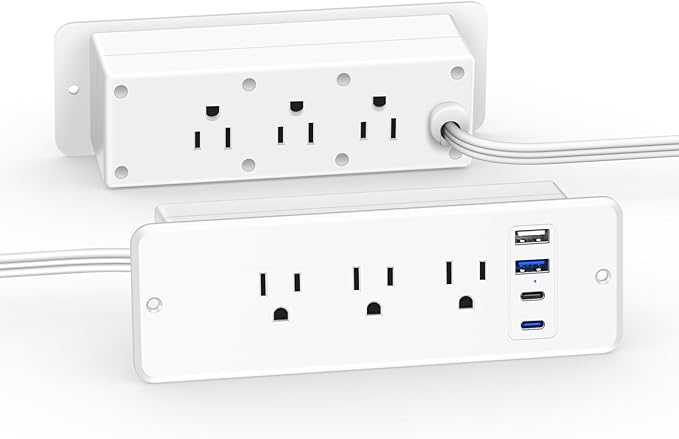 CCCEI 6 Outlets Dual Side Recessed Power Strip by CCCEI