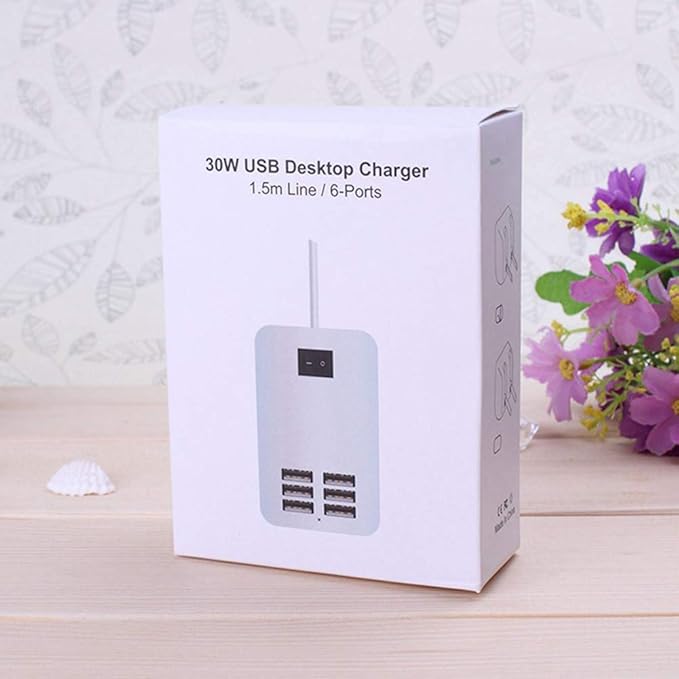 6 Ports USB Charger Hub Desktop US Plug AC Power Wall Travel Charging Adapter - Image 7